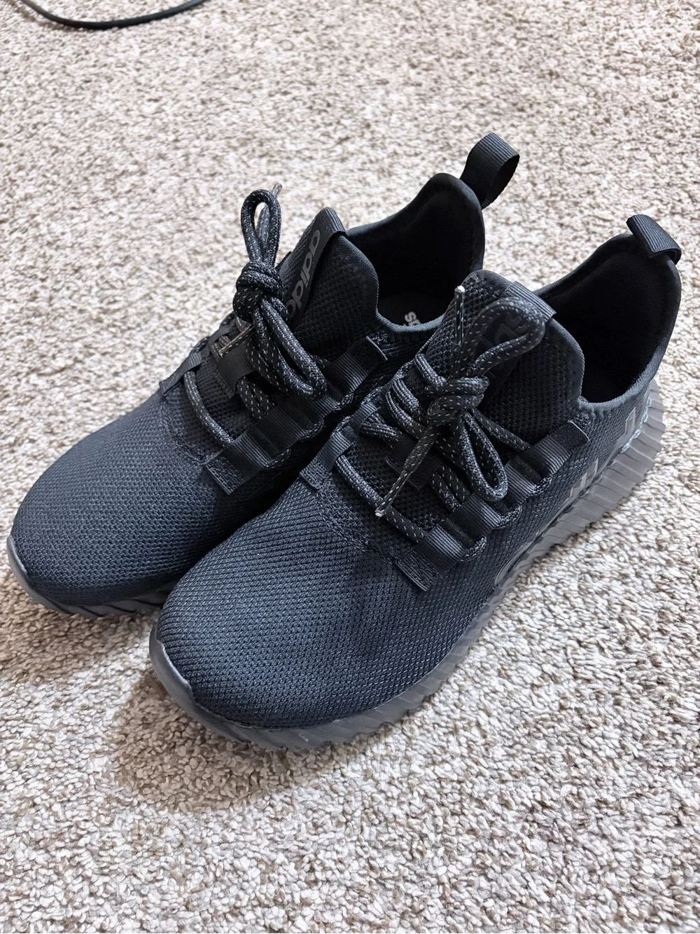 Men's Adidas Kaptir 3.0 Running Shoes - Triple Black